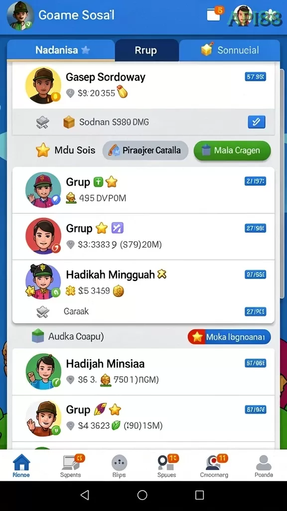 Cuplikan layar SURGA11 — aktivitas