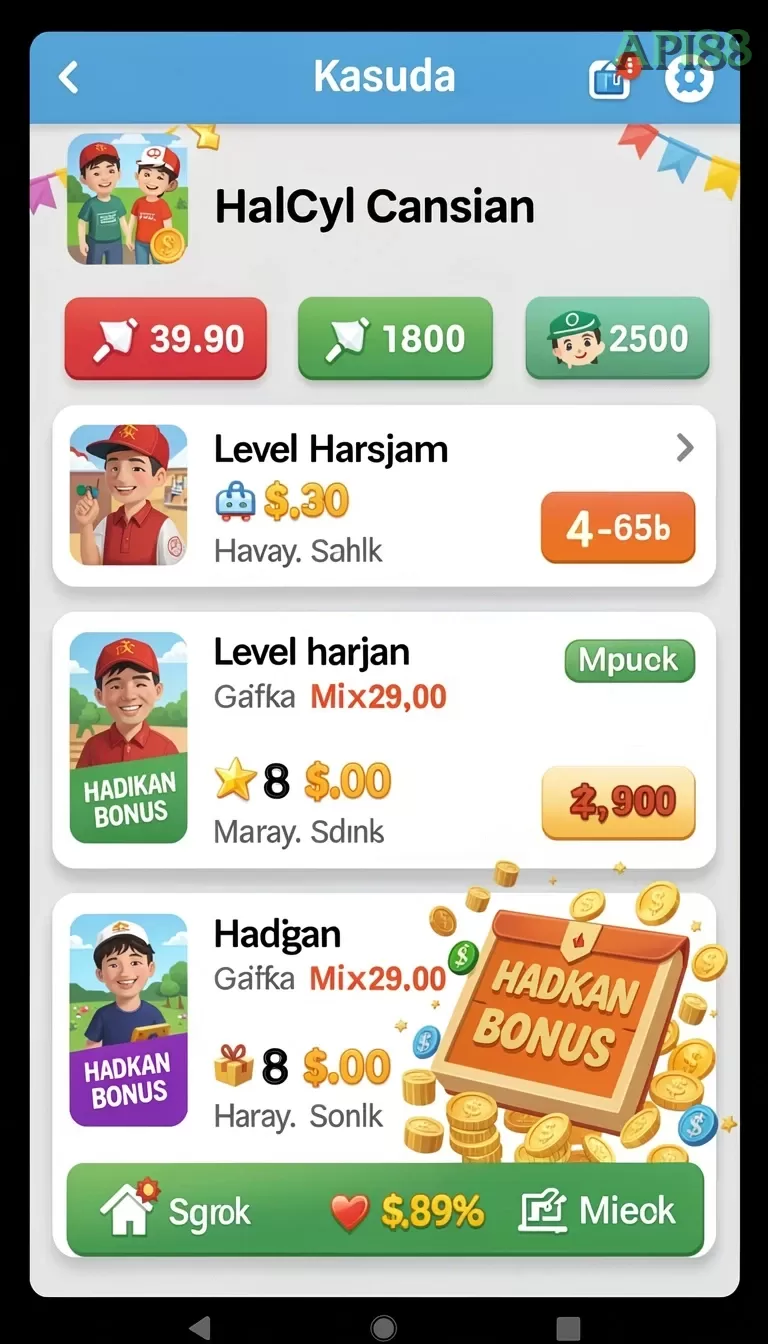 Cuplikan layar WDBOS — menu navigasi